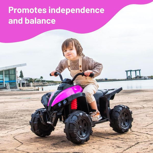 TCARAIWEN 12V Kids ATV 4 Wheelers for Kids 3-6,Electric Kids Ride on ATV with Music Player, All Terrain Tires, Kids Ride on Cars, Purple  Toys & Games - Image 14