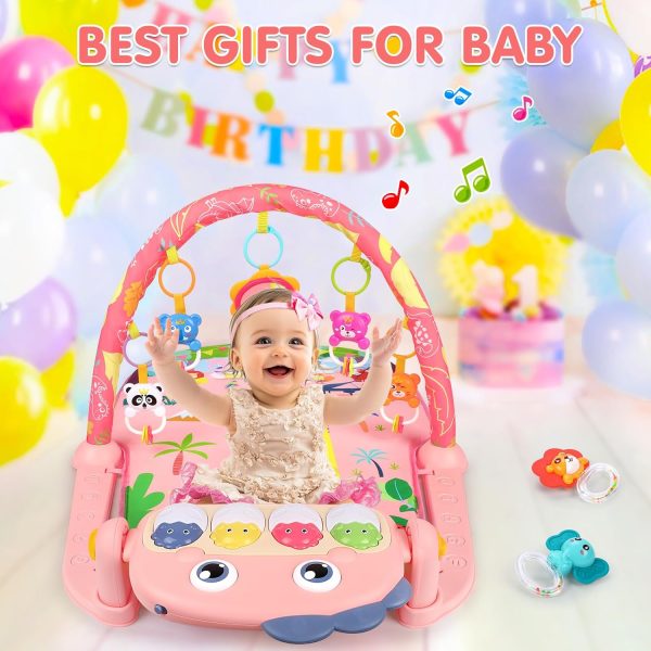 Baby Gym Play Mats Baby Toys Tummy Time Mat Toys Musical Activity Center for Newborn Infant Toys Piano Baby Play Mat Music & Light Newborn Infant Gifts for Baby Toys 0-3 6 9 12 Months, Dinosaur Style  Baby - Image 21