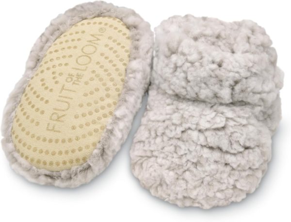 | Fruit of the Loom Cozy Thermal Wrap Booties with Non-Skids for Baby Girls, Boys, Unisex | Boots - Image 13