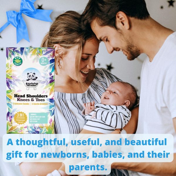 Cradle Cap Brush for Babies - Baby Sponge for Bathing Newborn Bath Essentials | Baby Brush and Comb Set Newborn - Cradle Cap Treatment | Baby Bath Sponges for Newborns (5-Pack)  Baby - Image 21