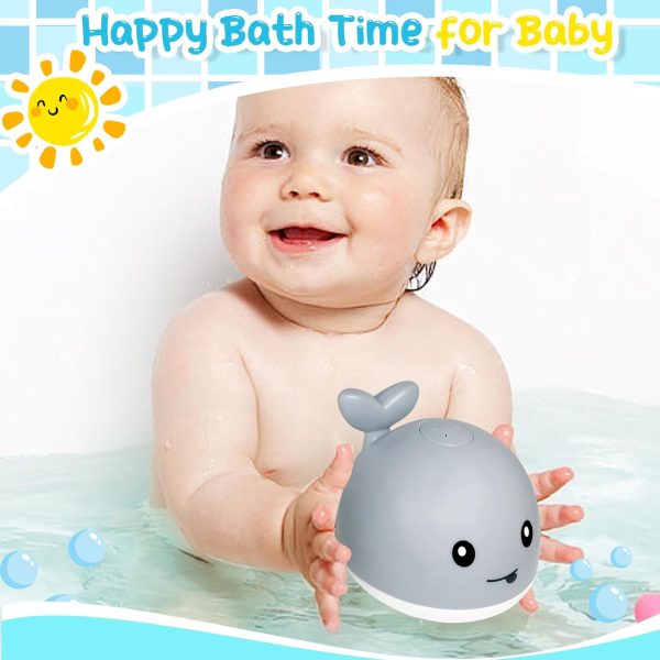 TFS TOP·FANS Bath Toy Baby Girl Gift Pink Whale for 6-12 Months Old Infant Girl Light Up Fountain Bathtub Water Toys 3 4 5 7 8 9 10 15 Birthday Shower Gifts 18-24 Newborn Essentials Stuff Accessories : Toys & Games - Image 15