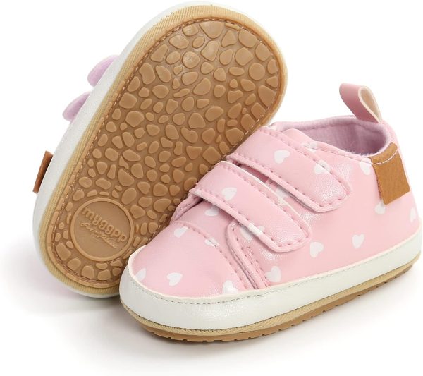 Unisex Baby Boys Girls High-Top Ankle Sneakers Soft Rubber Sole Infant Crib Shoes Toddler First Walkers  Clothing, Shoes & Jewelry - Image 15