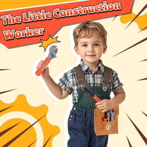 Kids Tool Set,MAGIC4U 26PCS Toddler Tool Set with Tool Bag,8 Tools Equipements,Pretend Play Construction Kits for Kids Age 3-6 Years Old,Toddler Boy Toys  Toys & Games - Image 12