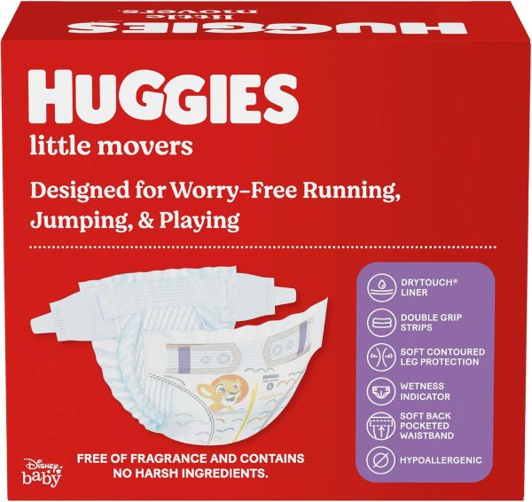 Huggies Size 4 Diapers, Little Movers Baby Diapers, Size 4 (22-37 lbs), 22 Count (Packaging May Vary)  Baby - Image 23