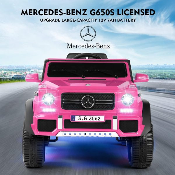 JOYLDIAS Ride On Cars, Licensed Mercedes-Benz Maybach G650S, 12V7AH Battery Powered Toy Electric Car for Kids with 2.4GHz Remote Control, 2 Motors, 3 Speeds, Lock, Music, Horn, LED Lights, Pink  Toys & Games - Image 11