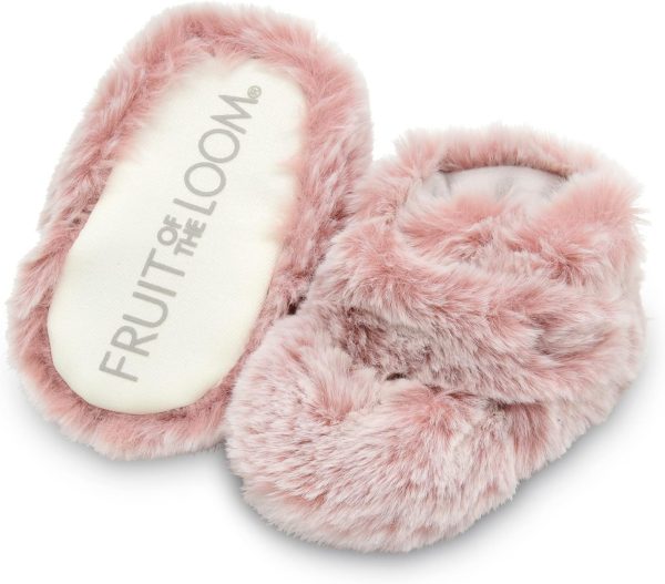 | Fruit of the Loom Cozy Thermal Wrap Booties with Non-Skids for Baby Girls, Boys, Unisex | Boots