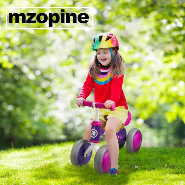 mzopine Baby Balance Bike Toddler Bike Kids Toys for 1 Year Old Boys Girls 12-24 Months Toys Kids Balance Bike Best First Birthday Gifts Children Walker Baby Walker 4 Wheels Bicycle (Purple)  Sports & Outdoors - Image 15