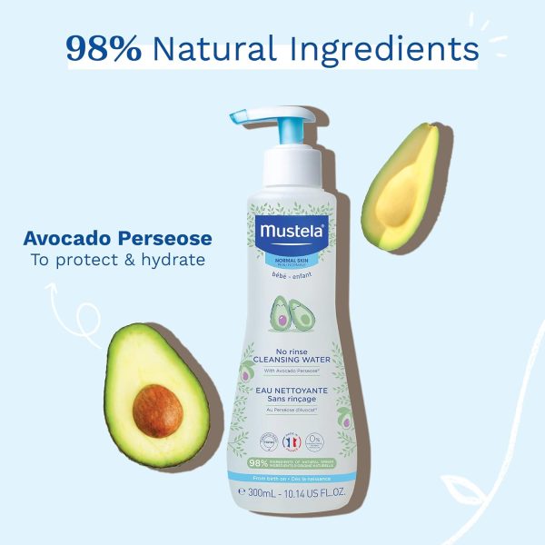 Mustela Baby Cleansing Water - No-Rinse Micellar Water - with Natural Avocado & Aloe Vera - for Baby's Face, Body & Diaper â€“ 10.14 fl. oz. (Pack of 1)  Beauty & Personal Care - Image 25