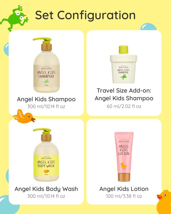 BEYOND Angel Kids Bath Gift Set (25.7fl oz , 3-Piece Bath & Shower Set) - Vegan Korean Skin Care. Baby Shampoo, Body Wash, Hyaluronic  Beauty & Personal Care - Image 14