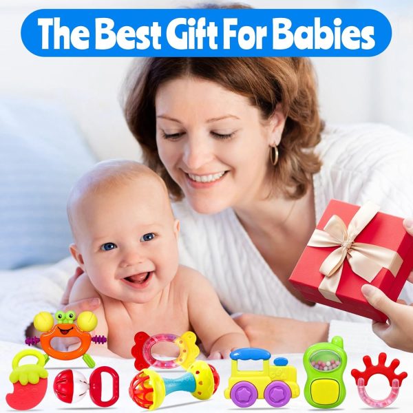 Baby Rattles 0-6 Months Rattles for Babies 0-6 Months Baby Rattles Toys 0-3-6-12 Months Infant Rattle Toys for Babies 0-6 Months Teething - Newborn Baby Boy Girl Rattles Set Wrist Socks : Toys & Games - Image 25