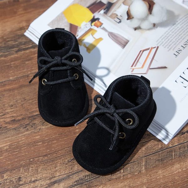 | Zoolar Baby Unisex Warm Snow Boots Newborn Leather Fur Lace Up Ankle Anti-Slip Rubber Texture Sole Toddler Prewalker Winter Crib Shoes | Boots - Image 4
