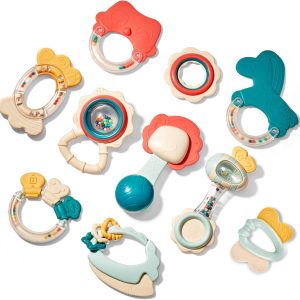 Baby Rattles 0-6 Months Rattles for Babies 0-6 Months Baby Rattles Toys 0-3-6-12 Months Infant Rattle Toys for Babies 0-6 Months Teething - Newborn Baby Boy Girl Rattles Set Wrist Socks : Toys & Games