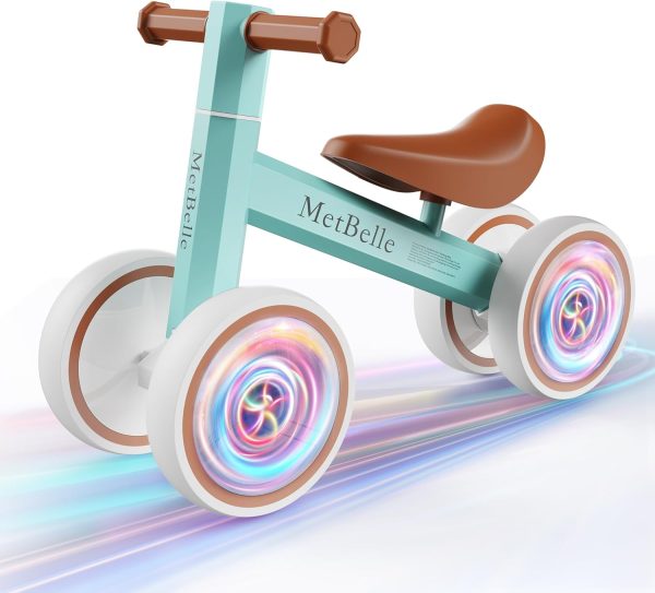 Baby Balance Bike for 1 Year Old Boys Girls Colorful Lighting 10-24 Months Push Toddler Toys Bicycle,4 Wheels First Bike for Kid's 1-2, Pre-School Children Ride on Walker First Birthday Gifts  Toys & Games - Image 11