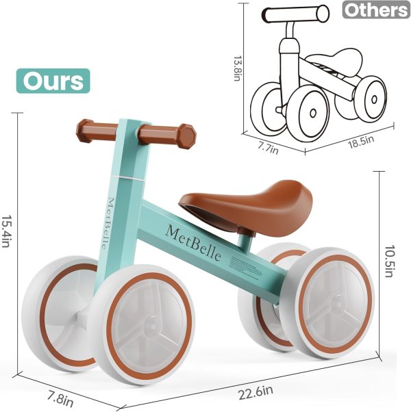 Baby Balance Bike for 1 Year Old Boys Girls Colorful Lighting 10-24 Months Push Toddler Toys Bicycle,4 Wheels First Bike for Kid's 1-2, Pre-School Children Ride on Walker First Birthday Gifts  Toys & Games - Image 13