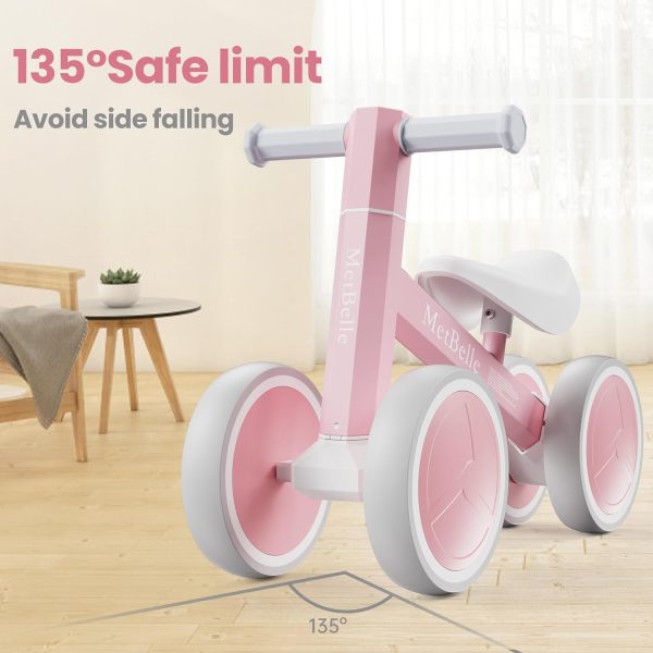 Baby Balance Bike for 1 Year Old Boys Girls Colorful Lighting 10-24 Months Push Toddler Toys Bicycle,4 Wheels First Bike for Kid's 1-2, Pre-School Children Ride on Walker First Birthday Gifts  Toys & Games - Image 23