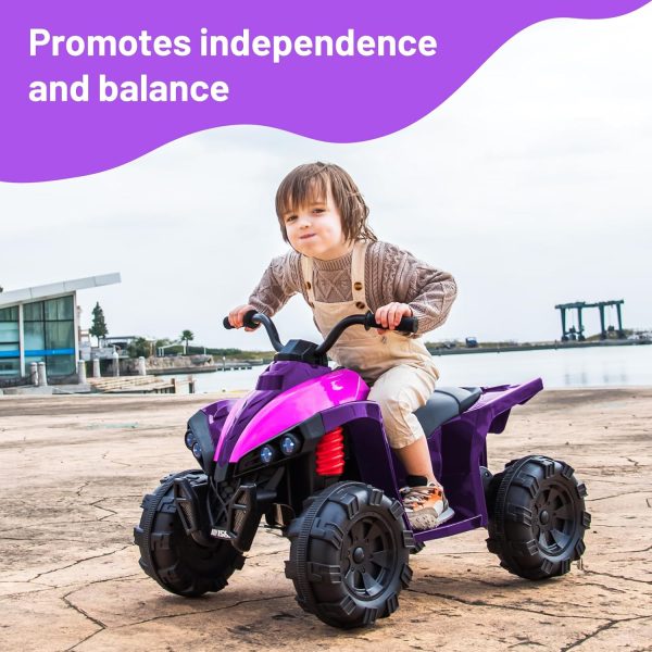 TCARAIWEN 12V Kids ATV 4 Wheelers for Kids 3-6,Electric Kids Ride on ATV with Music Player, All Terrain Tires, Kids Ride on Cars, Purple  Toys & Games - Image 12