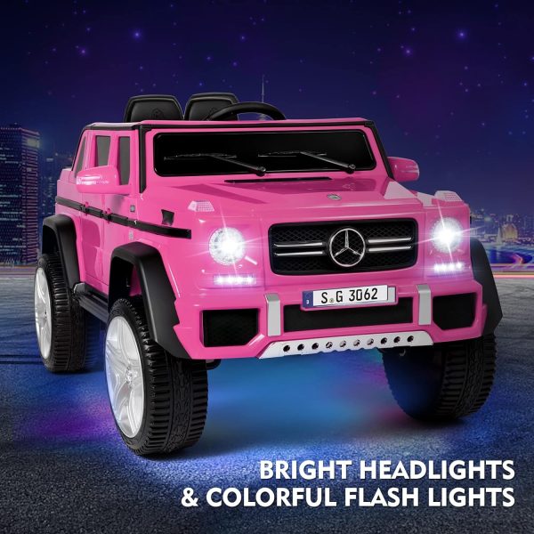 JOYLDIAS Ride On Cars, Licensed Mercedes-Benz Maybach G650S, 12V7AH Battery Powered Toy Electric Car for Kids with 2.4GHz Remote Control, 2 Motors, 3 Speeds, Lock, Music, Horn, LED Lights, Pink  Toys & Games - Image 15