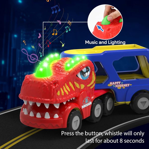 HEGUD Toddler Car Toys for 1 2 3 4 5 Year Old Boy, 5-in-1 Dinosaur Vehicle Trucks Toys for Toddlers 1-3 with Sounds & Lights Toys for Boys 4-7 Toys for Age 2-4 Dinosaur Toys for Kids 3-5  Toys & Games - Image 21