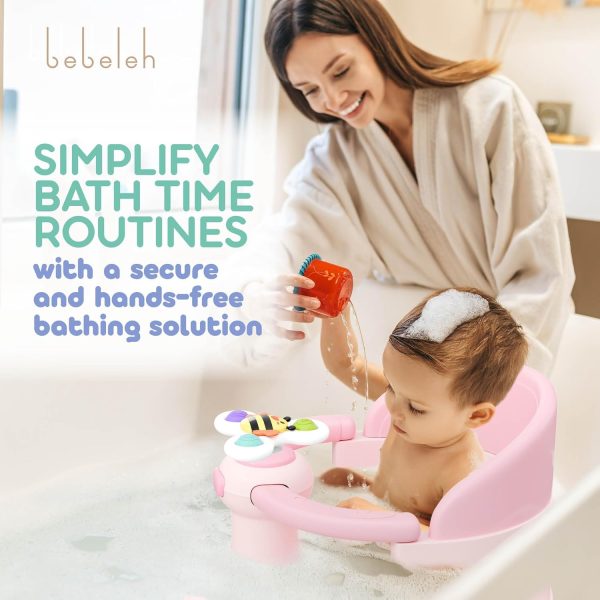 BEBELEH™ Baby Bath Seat [Original] for Babies 6 Months & Up - Safe Infant and Toddler Baby Bathtub Seat for Sitting Up - Baby Bath Tub Baby Tub Seat for Shower (Gray)  Baby - Image 16
