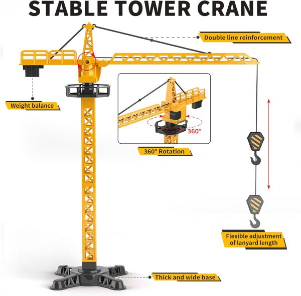 Kids Construction Toys, Construction Truck Toys Set w/Crane, Excavator, Forklift,Bulldozer,Dump Trucks,Cement Truck,Road Roller, Alloy Construction Vehicle Toys for 3 4 5 6 7 Years Old Boys Gifts  Toys & Games - Image 12