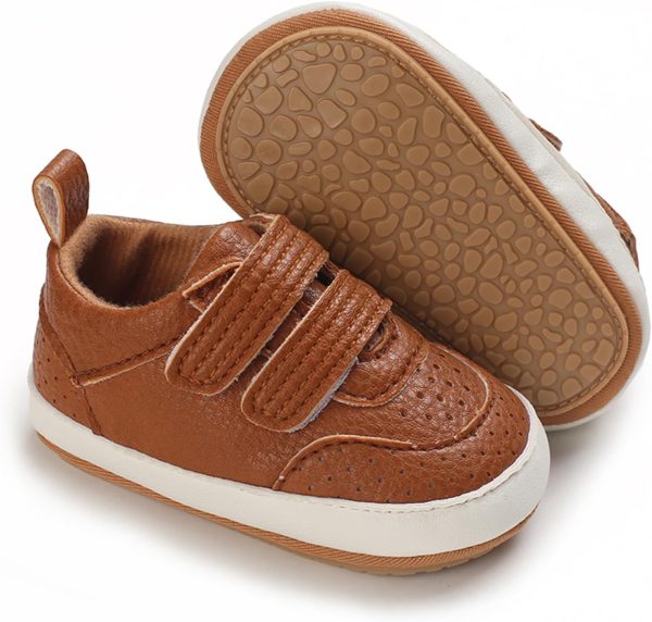 Unisex Baby Boys Girls High-Top Ankle Sneakers Soft Rubber Sole Infant Crib Shoes Toddler First Walkers  Clothing, Shoes & Jewelry - Image 21
