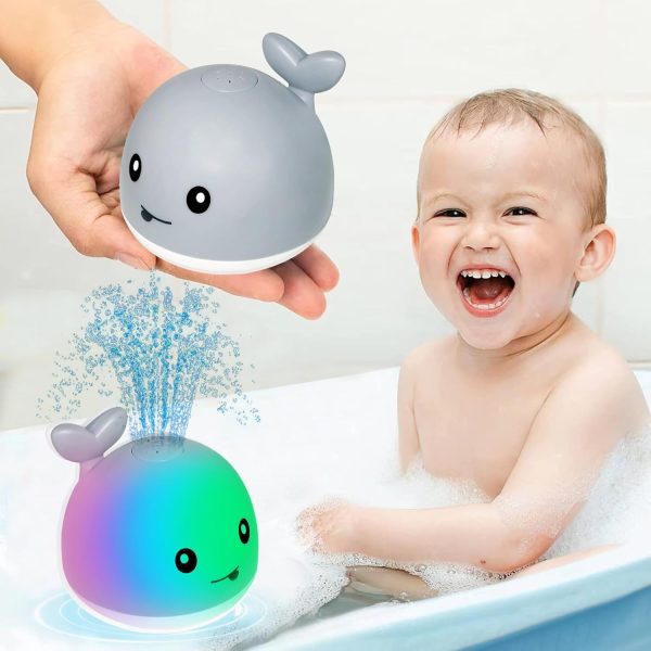 TFS TOP·FANS Bath Toy Baby Girl Gift Pink Whale for 6-12 Months Old Infant Girl Light Up Fountain Bathtub Water Toys 3 4 5 7 8 9 10 15 Birthday Shower Gifts 18-24 Newborn Essentials Stuff Accessories : Toys & Games - Image 14