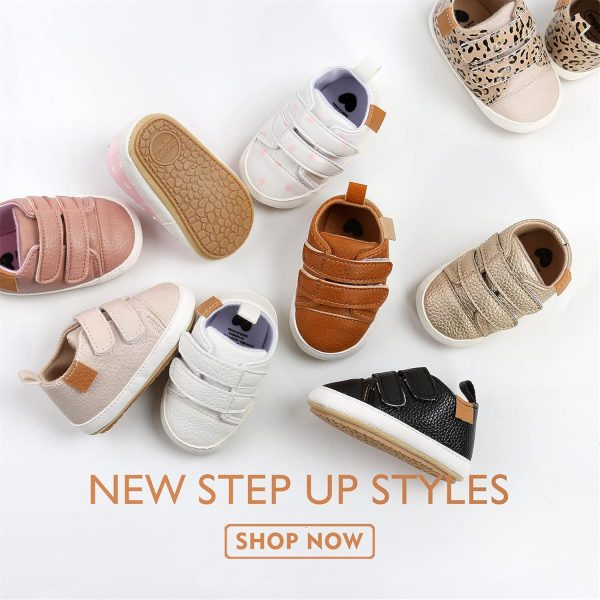 Unisex Baby Boys Girls High-Top Ankle Sneakers Soft Rubber Sole Infant Crib Shoes Toddler First Walkers  Clothing, Shoes & Jewelry - Image 16