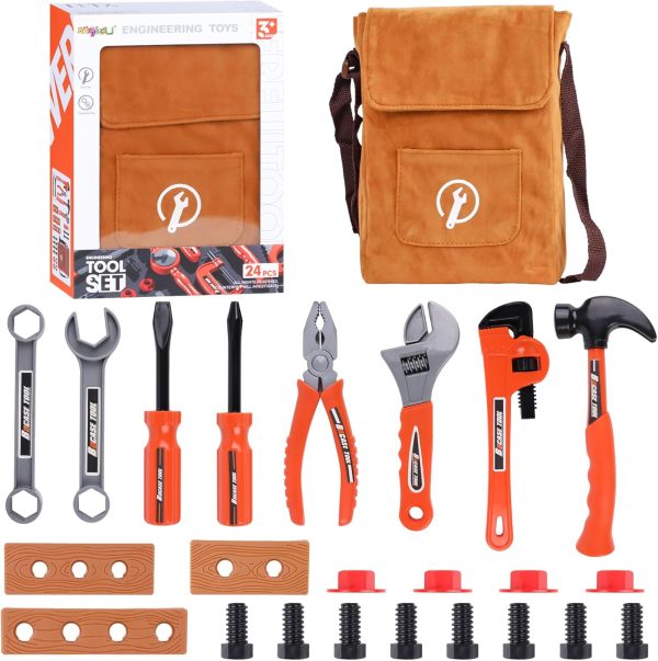Kids Tool Set,MAGIC4U 26PCS Toddler Tool Set with Tool Bag,8 Tools Equipements,Pretend Play Construction Kits for Kids Age 3-6 Years Old,Toddler Boy Toys  Toys & Games - Image 10