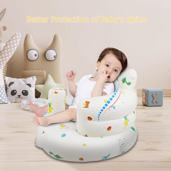 EKEPE Inflatable Baby Seat for Babies 3 Months & Up, Baby Floor Seats for Sitting Up, Baby Seats for Infants, Blow Up Baby Chair with Built in Air Pump - Bear  Baby - Image 25