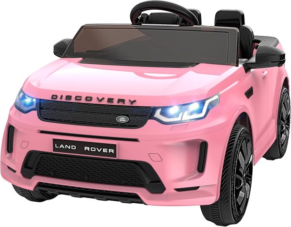 ARBELI 12V Licensed Land Rover Kids Electric Car w/Parent Remote Control, Bluetooth, Music, Shock Absorbers, LED Lights, Ride On Toys for Kids Ages 2-5 (Single Seat), Pink  Toys & Games - Image 7
