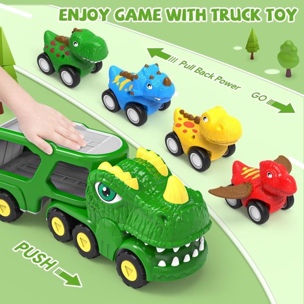 HEGUD Toddler Car Toys for 1 2 3 4 5 Year Old Boy, 5-in-1 Dinosaur Vehicle Trucks Toys for Toddlers 1-3 with Sounds & Lights Toys for Boys 4-7 Toys for Age 2-4 Dinosaur Toys for Kids 3-5  Toys & Games - Image 11