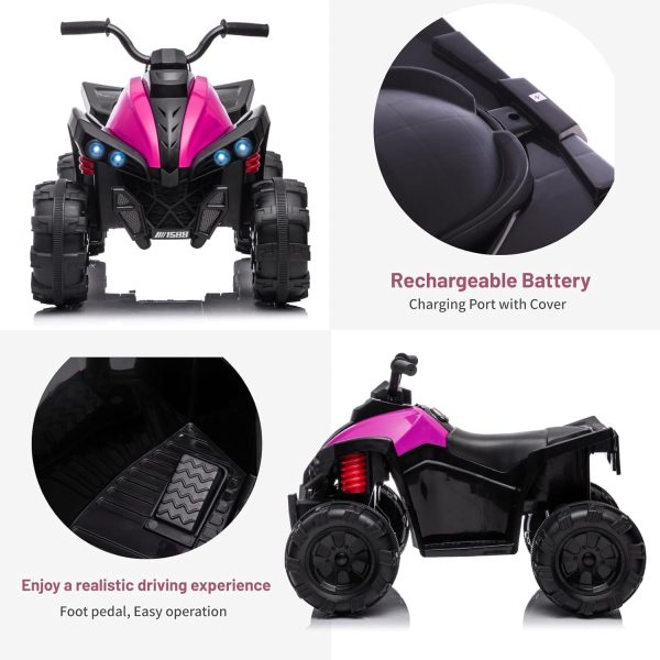 TCARAIWEN 12V Kids ATV 4 Wheelers for Kids 3-6,Electric Kids Ride on ATV with Music Player, All Terrain Tires, Kids Ride on Cars, Purple  Toys & Games - Image 18
