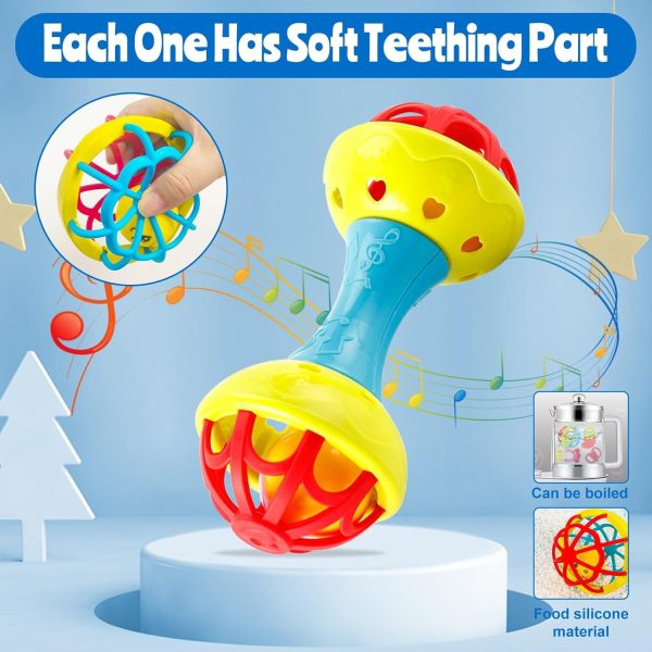 Baby Rattles 0-6 Months Rattles for Babies 0-6 Months Baby Rattles Toys 0-3-6-12 Months Infant Rattle Toys for Babies 0-6 Months Teething - Newborn Baby Boy Girl Rattles Set Wrist Socks : Toys & Games - Image 24