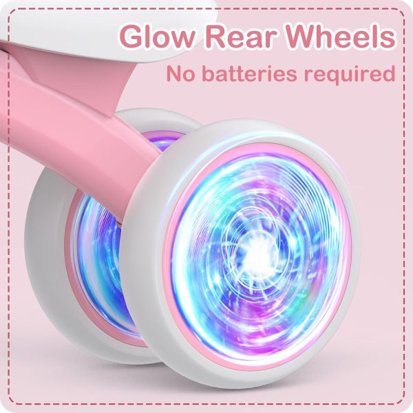 Umatoll Colorful Lighting Baby Balance Bike for 1-2 Year Old Boys Girls, Adjustable Soft Seat & Removable Basket, 12-24 Months Toddler Balance Bike, First Birthday Gift  Toys & Games - Image 19