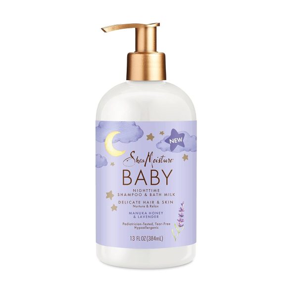 SheaMoisture Baby Shampoo & Bath Milk Manuka Honey & Lavender for Delicate Hair and Skin Nighttime Skin and Hair Care Regimen 13 oz  Baby - Image 8