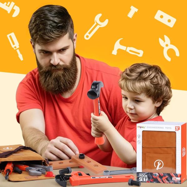 Kids Tool Set,MAGIC4U 26PCS Toddler Tool Set with Tool Bag,8 Tools Equipements,Pretend Play Construction Kits for Kids Age 3-6 Years Old,Toddler Boy Toys  Toys & Games - Image 17
