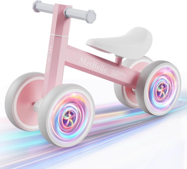 Baby Balance Bike for 1 Year Old Boys Girls Colorful Lighting 10-24 Months Push Toddler Toys Bicycle,4 Wheels First Bike for Kid's 1-2, Pre-School Children Ride on Walker First Birthday Gifts  Toys & Games - Image 20