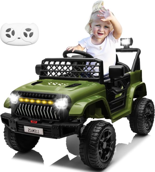 JOYRACER 12V Ride on Car with Remote Control Power 4 Wheels, 3 Speeds, Bluetooth Music, Led Lights, Spring Suspension, Electric Vehicles Jeeps Truck Toy for Boys Girls  Toys & Games - Image 18