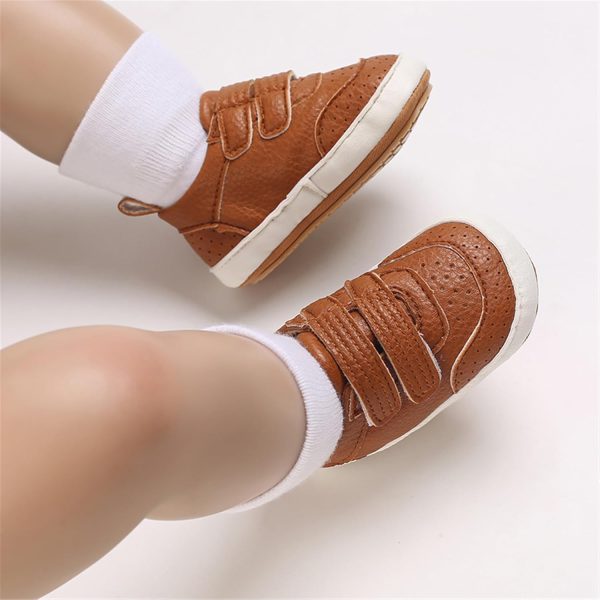 Unisex Baby Boys Girls High-Top Ankle Sneakers Soft Rubber Sole Infant Crib Shoes Toddler First Walkers  Clothing, Shoes & Jewelry - Image 23