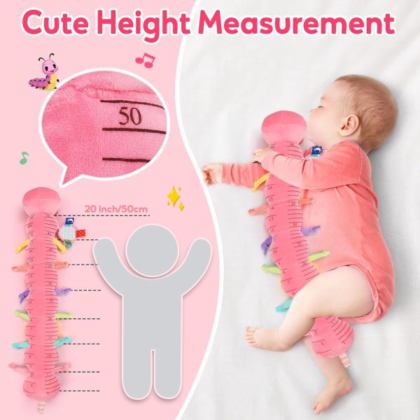 Baby Girls Toys 0-6 Months Musical Stuffed Animal Caterpillar Pink Toys for Infant 0-3 3-6 Months Tummy Time Sensory Toy with Mirror Crinkle Rattle Birthday Gifts for 3 4 5 6-12 Month Old Newborn Boys  Toys & Games - Image 4