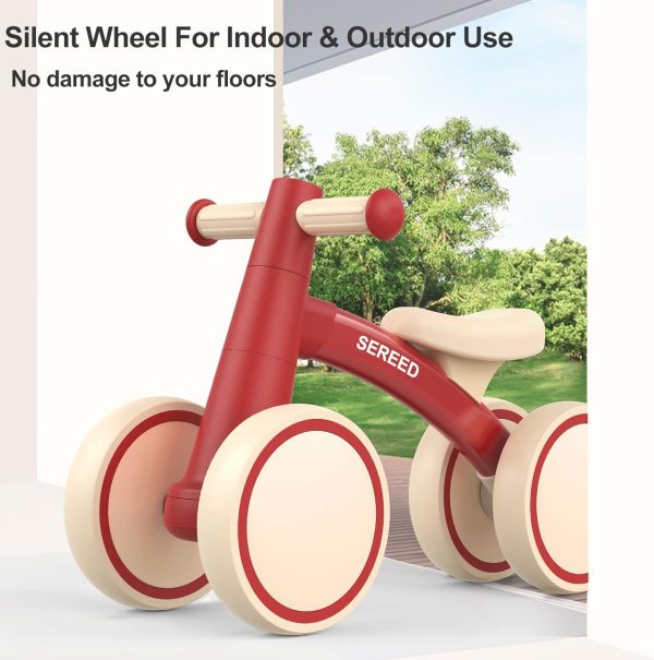 SEREED Baby Balance Bike for 1-2 Year Olds - 4 Wheels, First Bike for Toddlers, Birthday Gift (Green)  Toys & Games - Image 22
