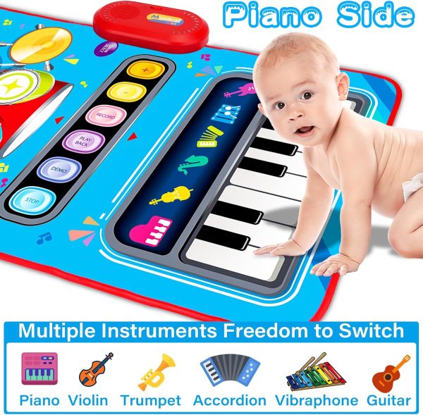 Baby Toys for 1 Year Old Baby Musical Mat Toddler Toys Age 1-2 - 2 in 1 Piano Drum Babies Play Mat - Infant Music Toy 12-18 Months Babies Birthday Valentines Gifts for 1 2 3 Year Old Boys Girls : Toys & Games - Image 10