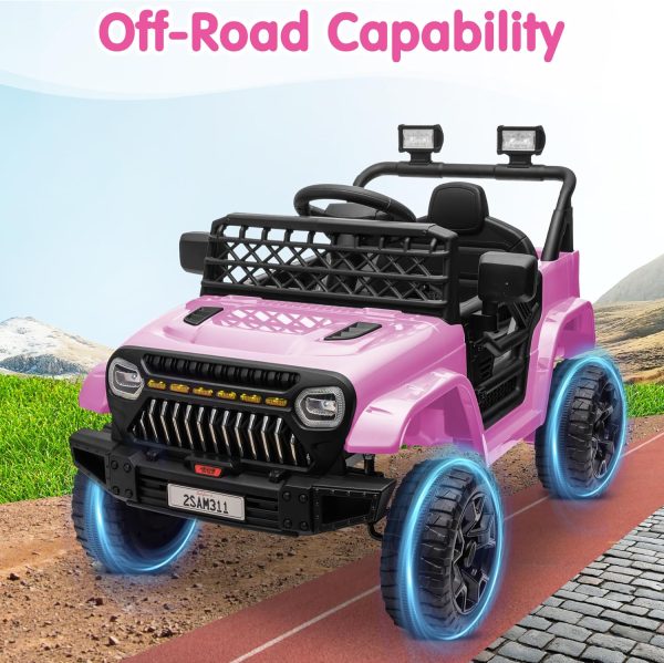 JOYRACER 12V Ride on Car with Remote Control Power 4 Wheels, 3 Speeds, Bluetooth Music, Led Lights, Spring Suspension, Electric Vehicles Jeeps Truck Toy for Boys Girls  Toys & Games - Image 14