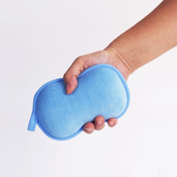 BabaMate Natural Baby Bath Sponge - Ultra Soft Baby Sponge for Bathing - Kids Bath Sponges for Infants, Toddler Bath Time, 2 Count (1 Pack) - Green Blue  Baby - Image 13