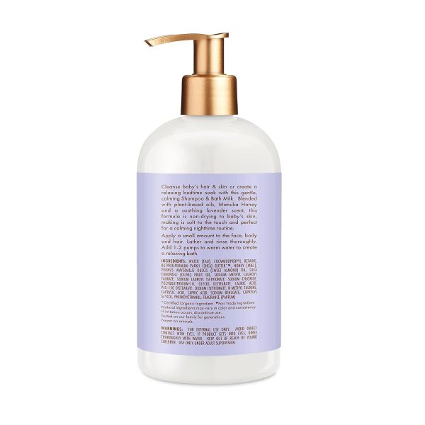 SheaMoisture Baby Shampoo & Bath Milk Manuka Honey & Lavender for Delicate Hair and Skin Nighttime Skin and Hair Care Regimen 13 oz  Baby - Image 9