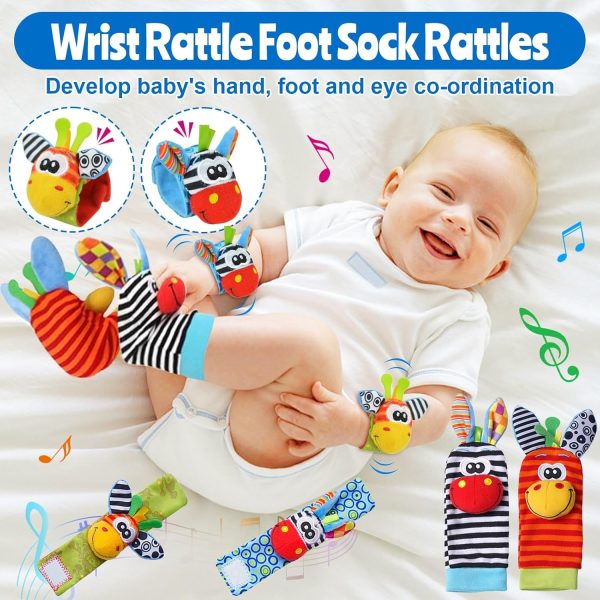 Baby Rattles 0-6 Months Rattles for Babies 0-6 Months Baby Rattles Toys 0-3-6-12 Months Infant Rattle Toys for Babies 0-6 Months Teething - Newborn Baby Boy Girl Rattles Set Wrist Socks : Toys & Games - Image 23