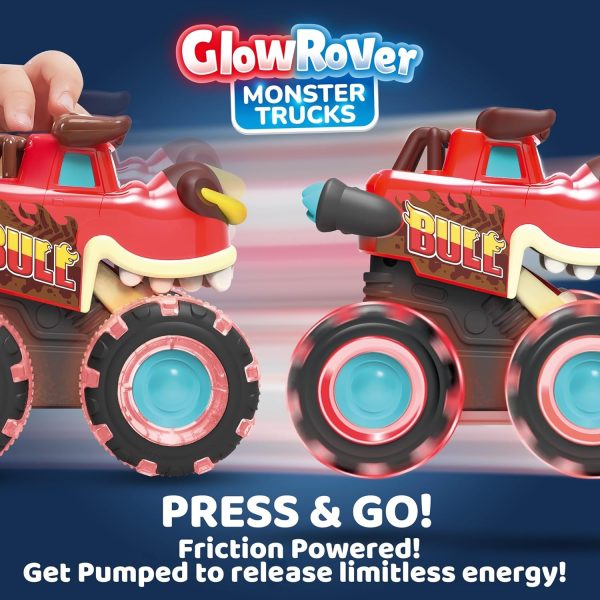 JOYIN 3 Pack Monster Truck Toy - Motion Activated Light-Up Cars for Toddlers - Monster Treads Lightning Wheels - Baby Toy Present - Press & Go Cars for Boys Girls  Toys & Games - Image 13