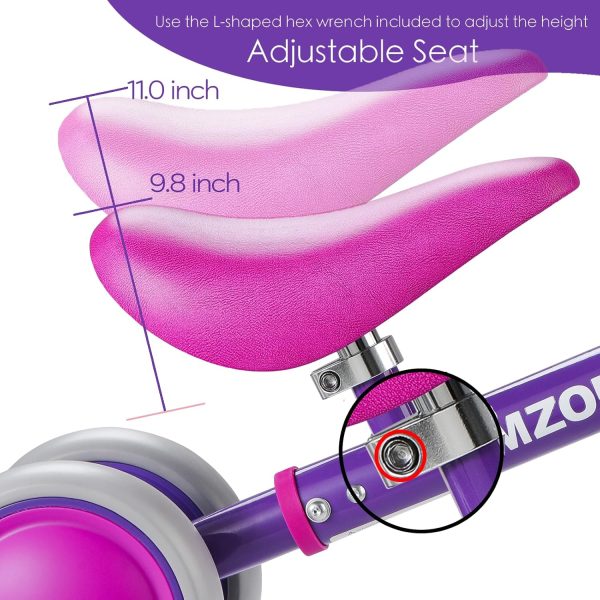 mzopine Baby Balance Bike Toddler Bike Kids Toys for 1 Year Old Boys Girls 12-24 Months Toys Kids Balance Bike Best First Birthday Gifts Children Walker Baby Walker 4 Wheels Bicycle (Purple)  Sports & Outdoors - Image 13
