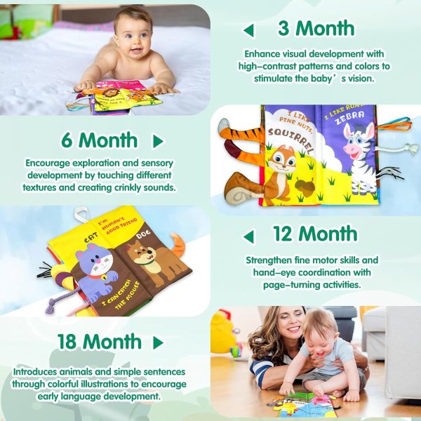 Richgv 2 Packs Baby Books Toys 0-6-12 Months,Touch and Feel Soft Crinkle Tail Books for Newborn Infant Baby 0-3-6-12 Months,Baby Boy Girl Toys Gifts Shower Books Gifts Christmas Stocking Stuffers  Toys & Games - Image 16
