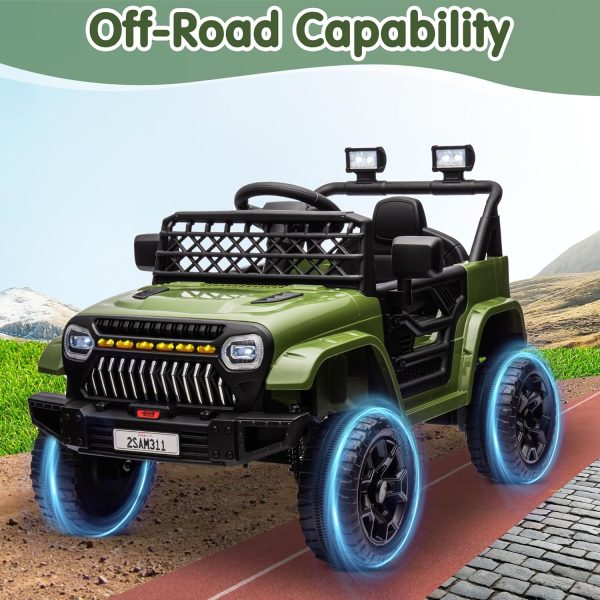 JOYRACER 12V Ride on Car with Remote Control Power 4 Wheels, 3 Speeds, Bluetooth Music, Led Lights, Spring Suspension, Electric Vehicles Jeeps Truck Toy for Boys Girls  Toys & Games - Image 22